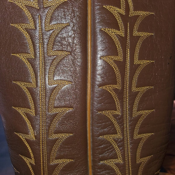 🔥VINTAGE TONY LAMA🔥MEN'S ANTELOPE LEATHER MID-CALF WESTERN BOOTS 🔥 - Picture 6 of 8